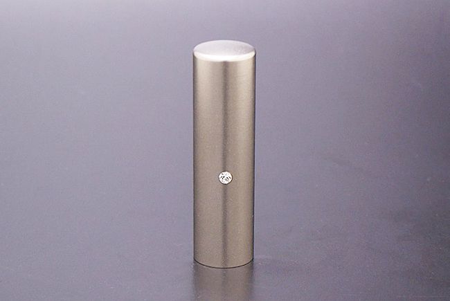 チタン印鑑/会社銀行印 ジュエルズチタン クリスタル 16.5mm(寸胴タイプ) 【印鑑ケース付】