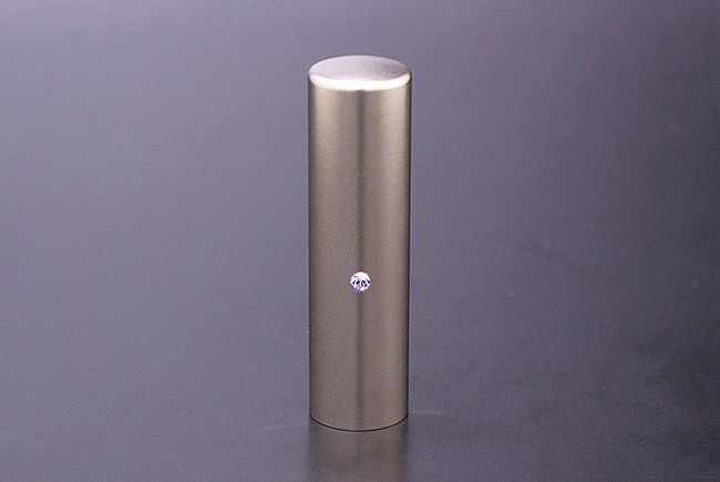 チタン印鑑/会社銀行印 ジュエルズチタン バイオレット 16.5mm（寸胴タイプ）　