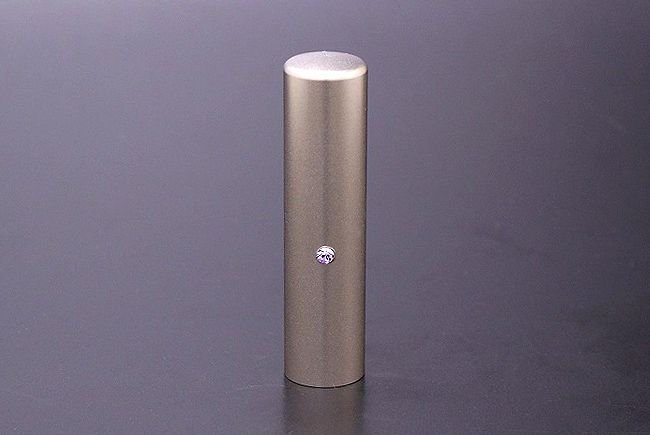 チタン印鑑/銀行印 ジュエルズチタン バイオレット 15.0mm