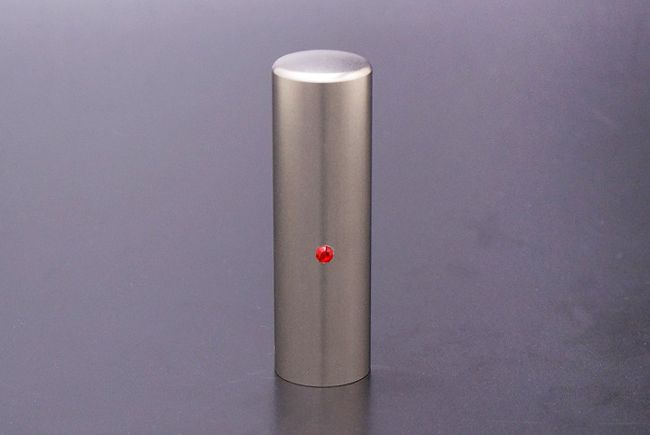 チタン印鑑/会社銀行印 ジュエルズチタン ライトシャム 18.0mm（寸胴タイプ）　